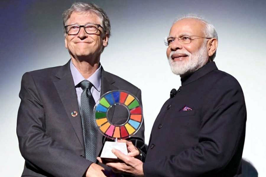 'ভাৰত সম্পৰ্কে মই এতিয়া অধিক আশাবাদী' : মোদীৰ সৈতে বৈঠকত বিল গেটছ 3 modi 2 | ASSAM TIMES POST