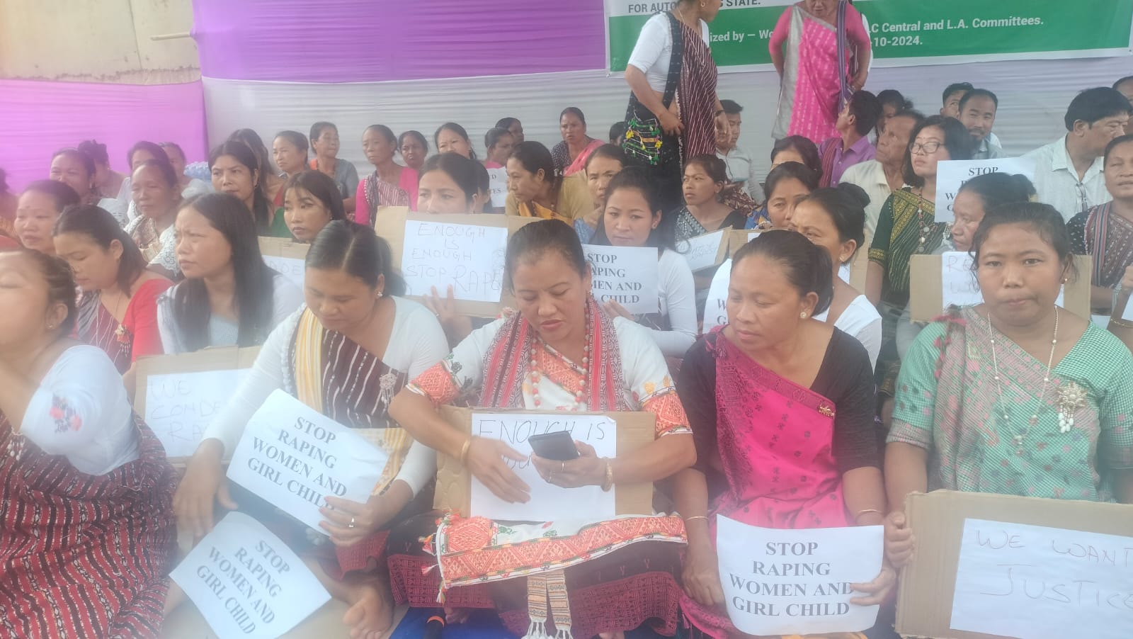 Karbi Anglong Youth Demand Justice: APHLC Protest Against Exploitation and Obscenity: 3 APHLC Protest Against Exploitation and Obscenity: